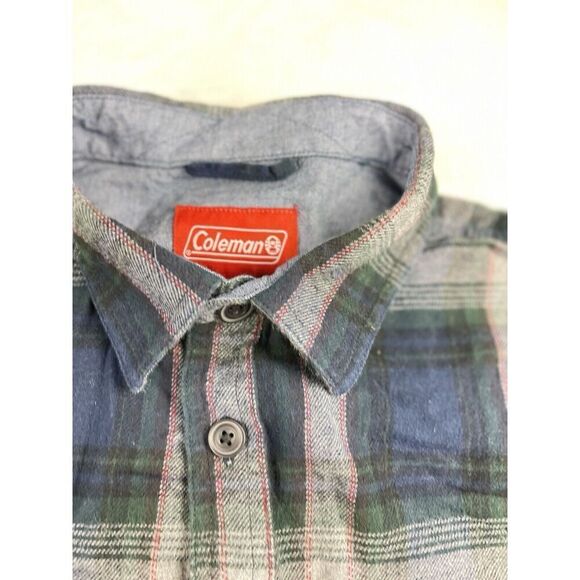 Coleman Men's Plaid Flannel Button Down Shirt Size L - Picture 5 of 8